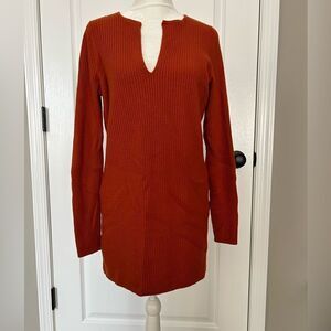 Etcetra by Anthropologie Women’s Rust Orange Pullover Tunic Sweater Size Small
